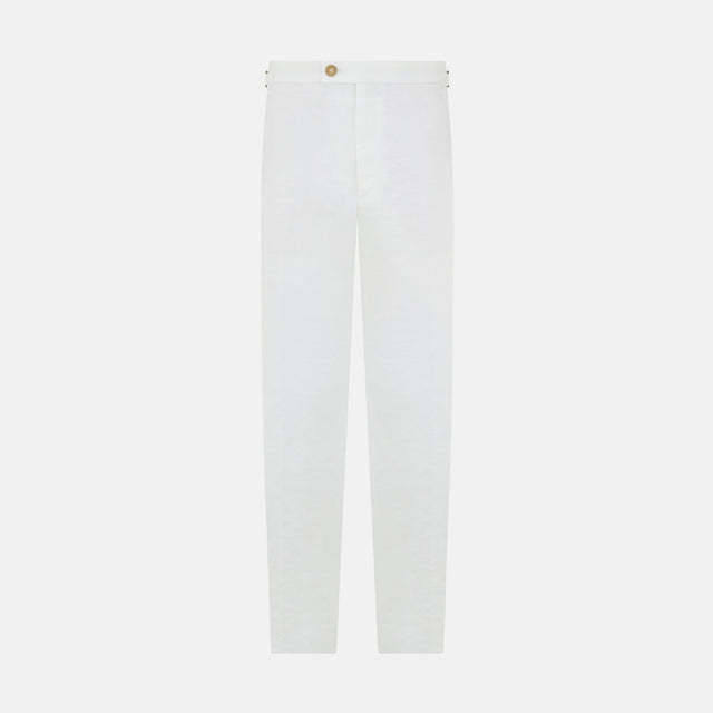 White Linen Henry Trousers