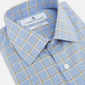 And Yellow Windowpane Mayfair Shirt