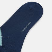 Azzurro Wool Check Length Socks