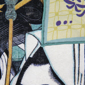 Ukiyo E Silk Pocket Square Amagasa 40x40cm