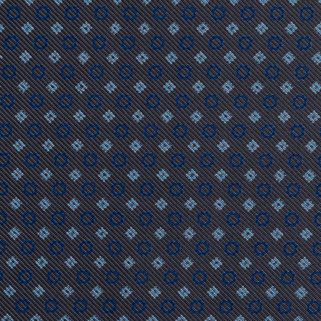 Floral Printed Silk Bespoke Tie - Charcoal