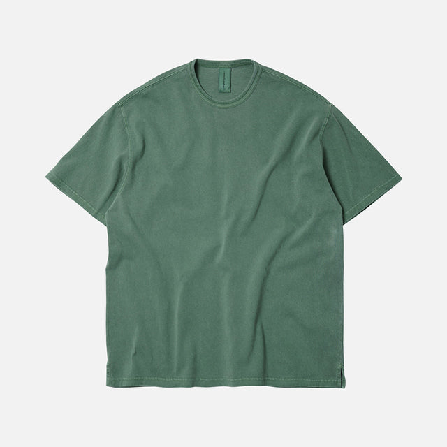 OG PIGMENT DYEING HALF TEE - GREEN