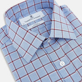 And Burgundy Windowpane Mayfair Shirt