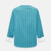 Track Stripe Shirt With Contrast T A Collar And Cuffs