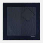 And Light Blue Stripe Silk Pocket Square