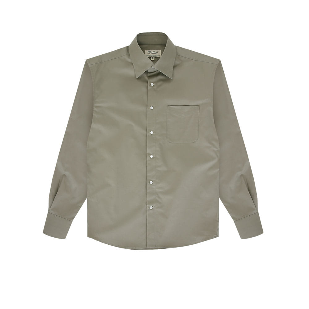 Essential Gaberdine cotton shirts (Olive)