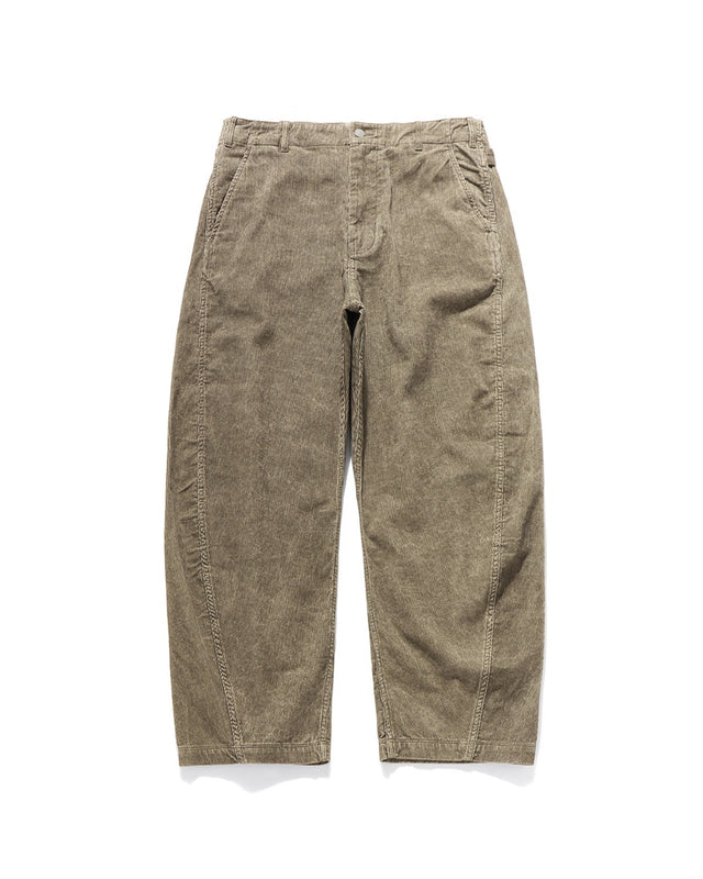 CINCH BACK CURVED PANTS / SAND CORDUROY