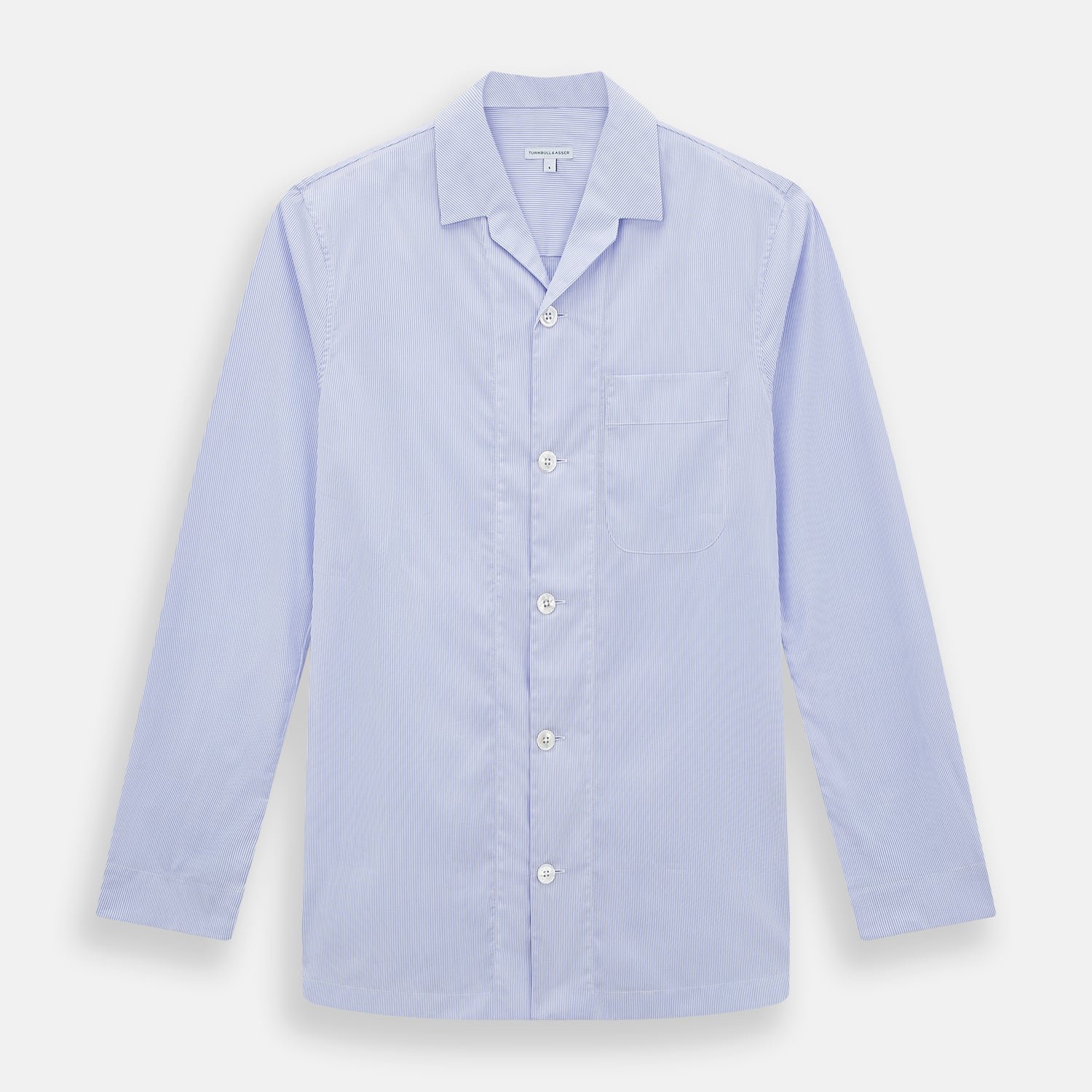 Pale Hairline Stripe Pyjama Shirt