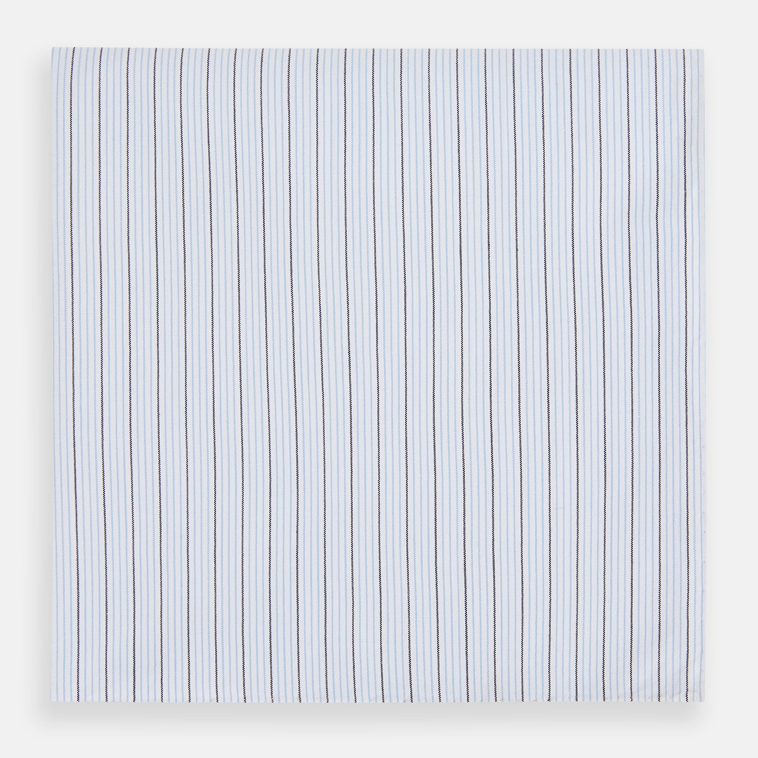 Hand Rolled Blue Multi Stripe Handkerchief