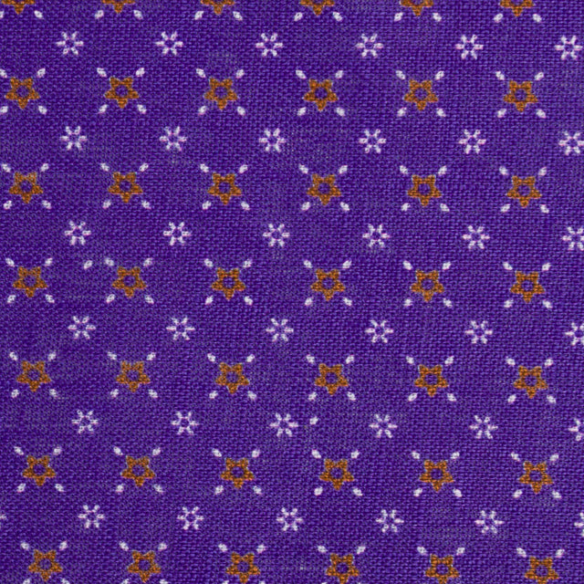 Floral Printed Silk Bespoke Tie - Purple