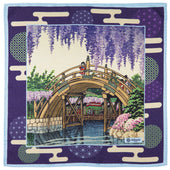 Ukiyo-e Silk Pocket Square - Fuji - 40x40cm