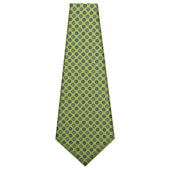 Floral Printed Silk Bespoke Tie Green