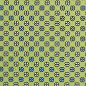 Floral Printed Silk Bespoke Tie Green