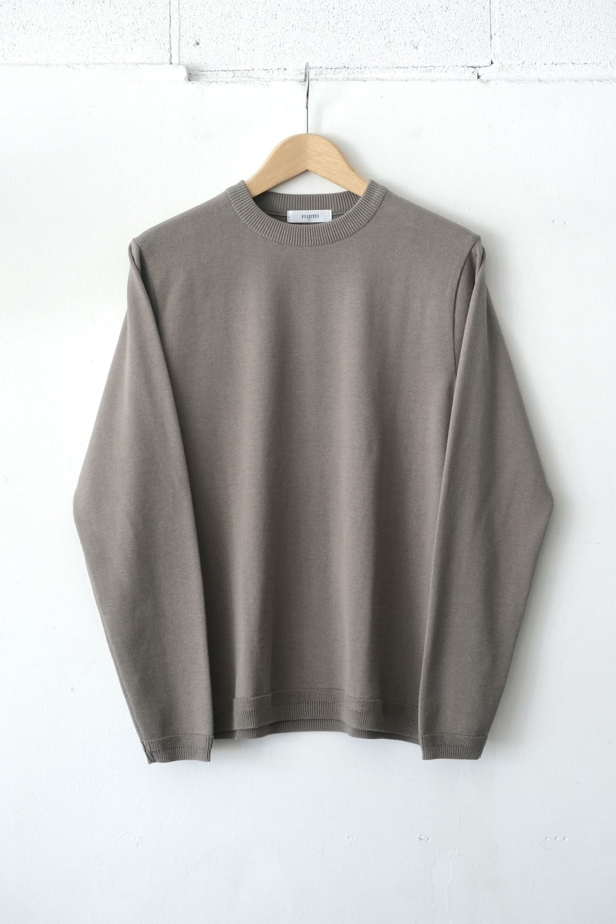 Fujito L S Knit T Shirt Gray Green Midnight Blue Directors Web Shop Powered By Base