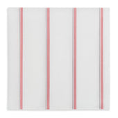 Coral Track Stripe Hand Rolled Handkerchief
