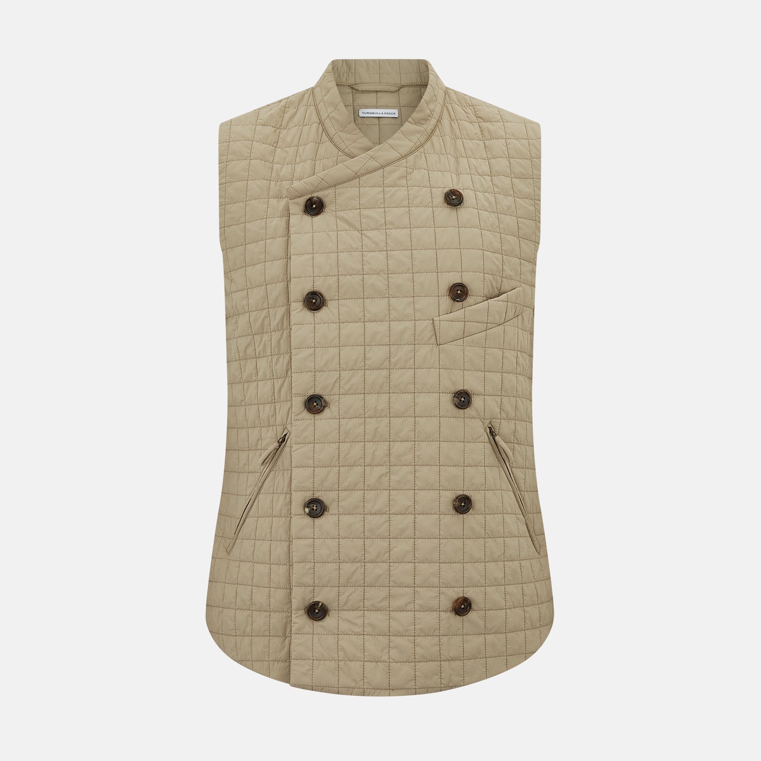 Double Breasted Quilted Gilet