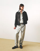 Western Trucker Leather Jacket