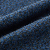 Azzurro And Graphite Lozenge Patterned Cashmere Knitted Scarf