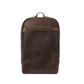 Backpack in Brown Waxy Leather