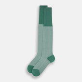 Green Houndstooth Long Socks