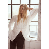 George Plain Silk Neck Band Dress Shirt In