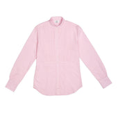 Frank Striped Cotton Pleated Shirt in Pink