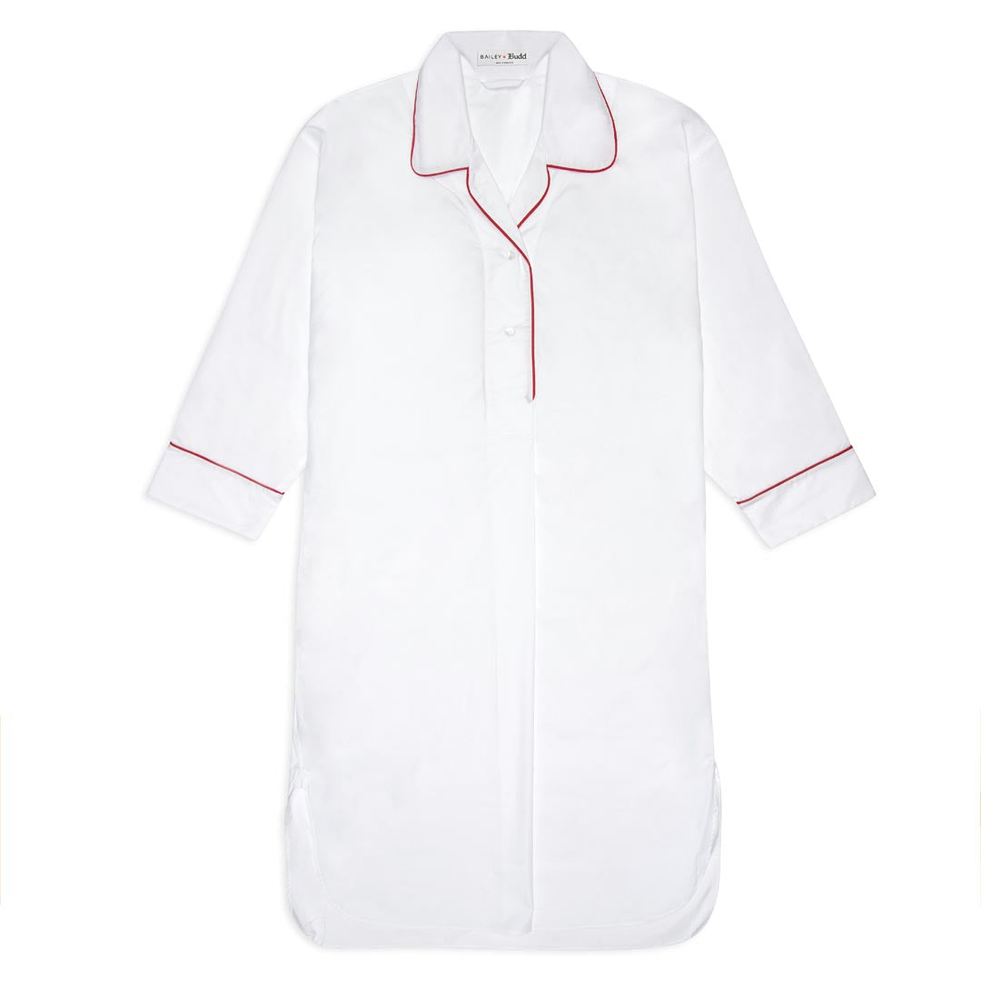 Kitty Plain Cotton Nightshirt In