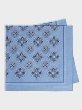 Bandana en coton bleu ciel à motif