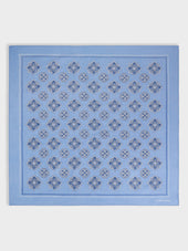 Bandana En Coton Bleu Ciel Motif