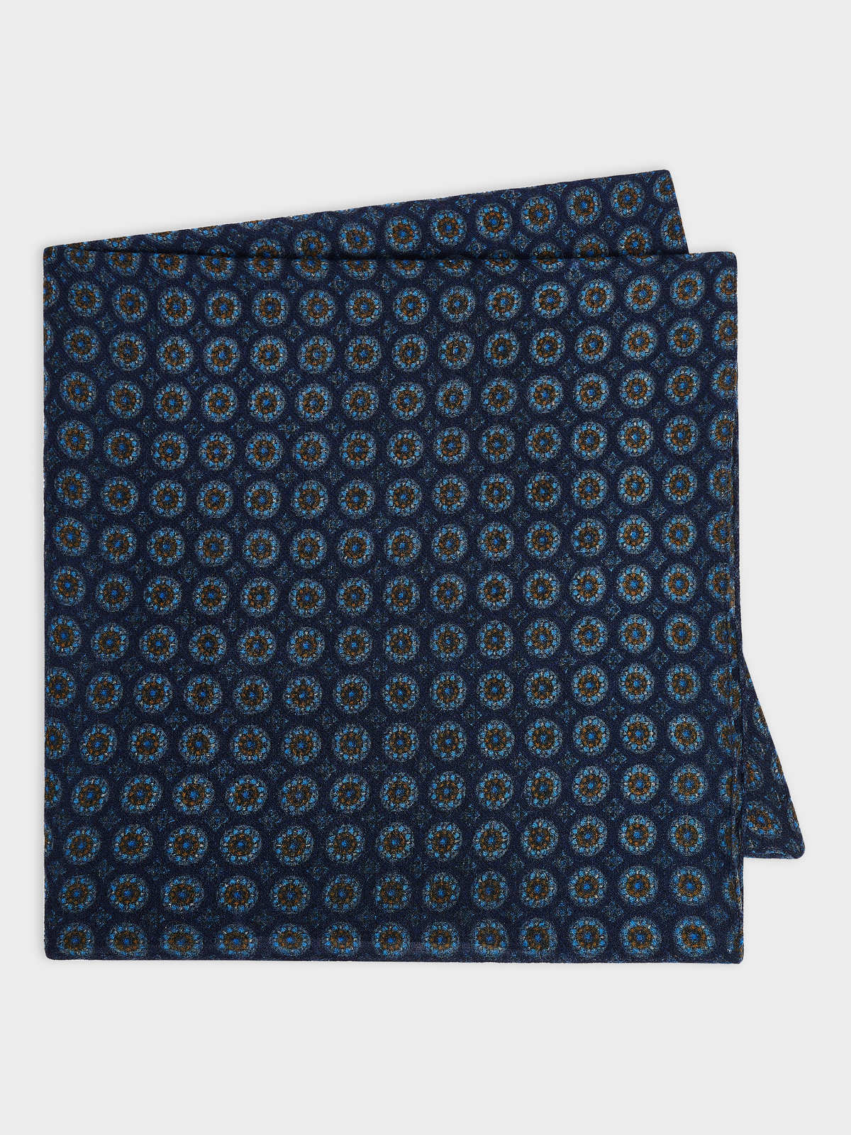 Bandana En Laine Bleu Marine Motif