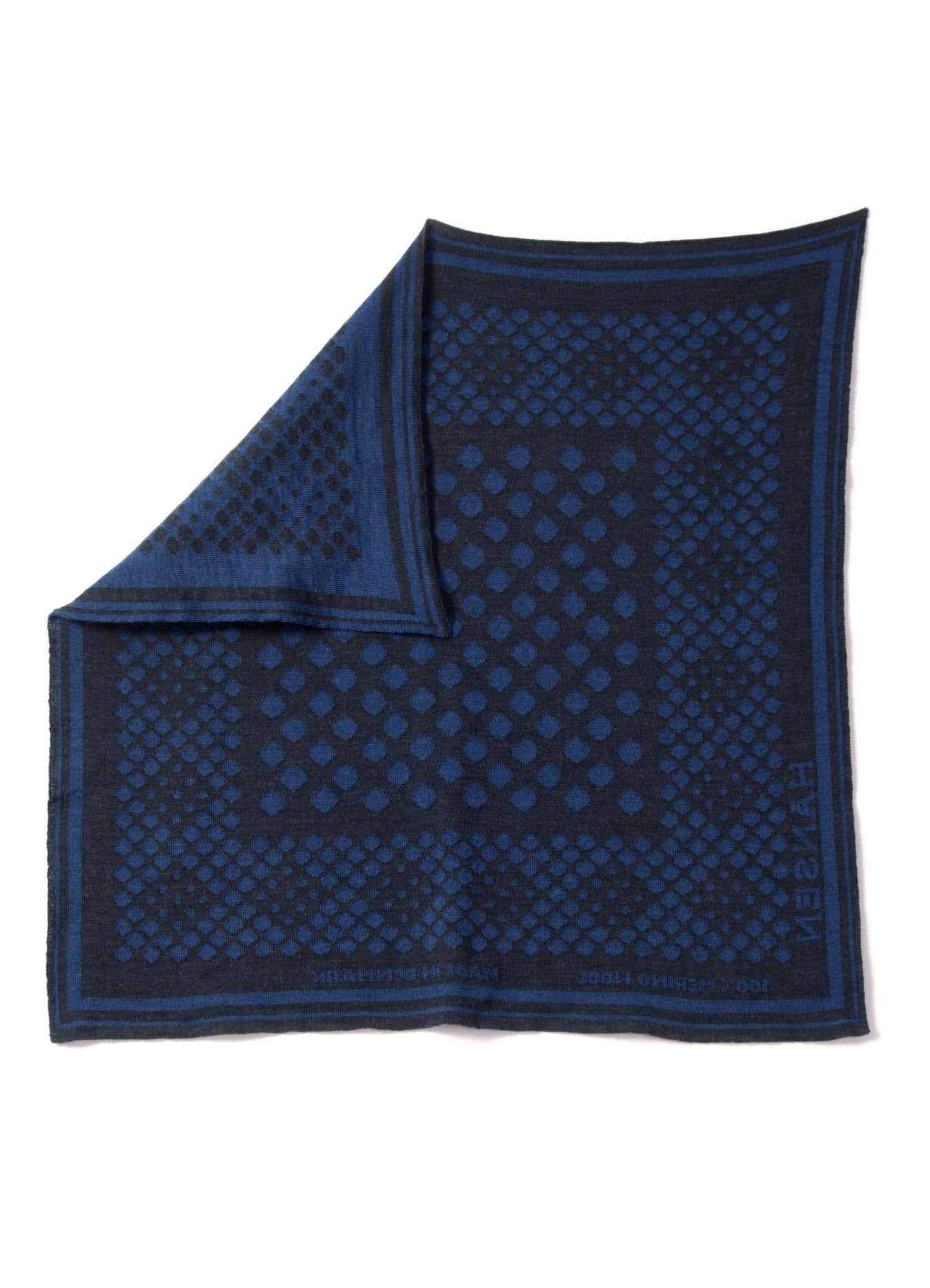 Bandana One 30 01 2 Knitted Wool Bandana Blue