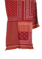 Happy Bandana Patchwork | Compressed Wool Scarf | Red