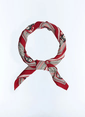 Silk and wool bandana with pattern
