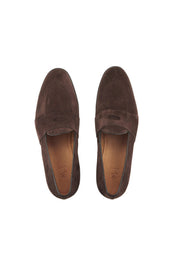 Guttuso Dark Brown Suede Loafers
