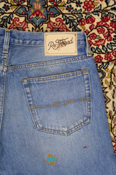 Re Thread Bandito Geometric Embroidery Old Wash Jeans