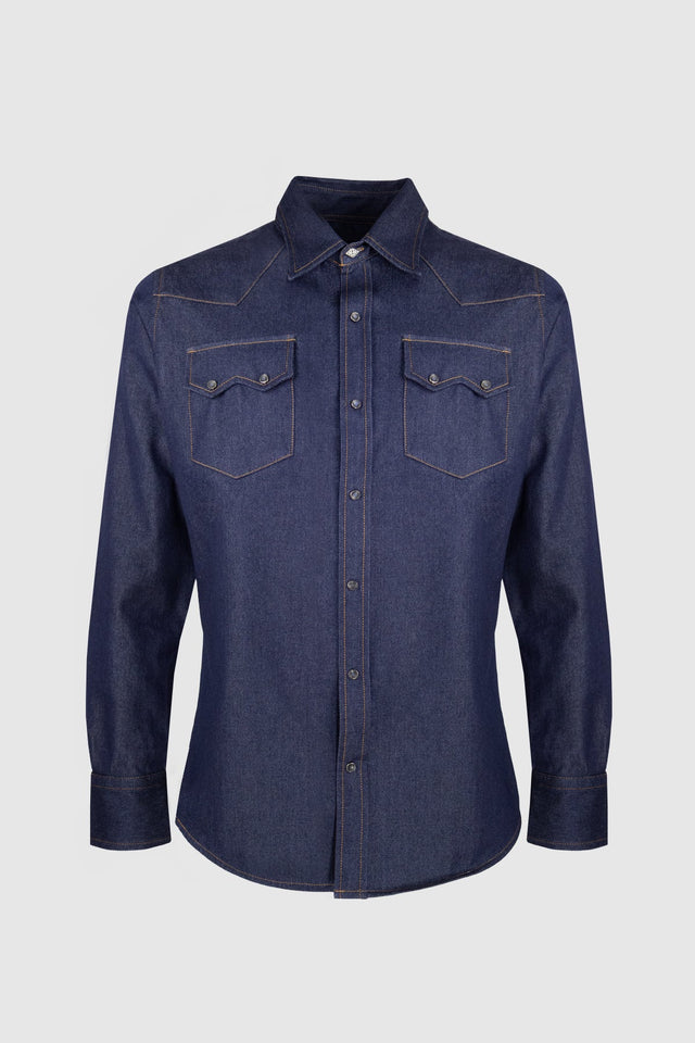 Carlito Dark Rinsed Denim Shirt