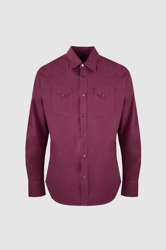 Clint Western Burgundy Shirt