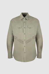 Re Thread Clint Western Army Green Shirt