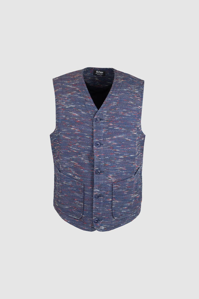 Dane Gilet Fiammato Blu/Rosso
