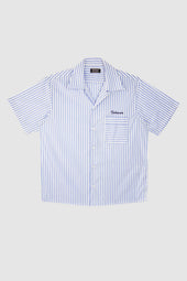 Earl Light Blue Stripes Bowling Shirt