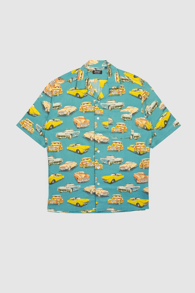 Santos Light Blue Cars Cotton Shirt