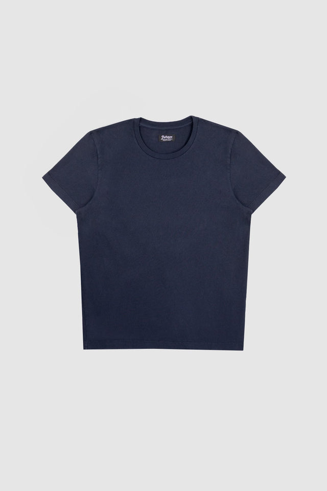 Lewis Navy Blue Raw Cotton T-Shirt