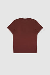 Lewis Dark Red Raw Cotton T Shirt