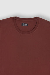 Lewis Dark Red Raw Cotton T Shirt