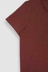 Lewis Dark Red Raw Cotton T Shirt