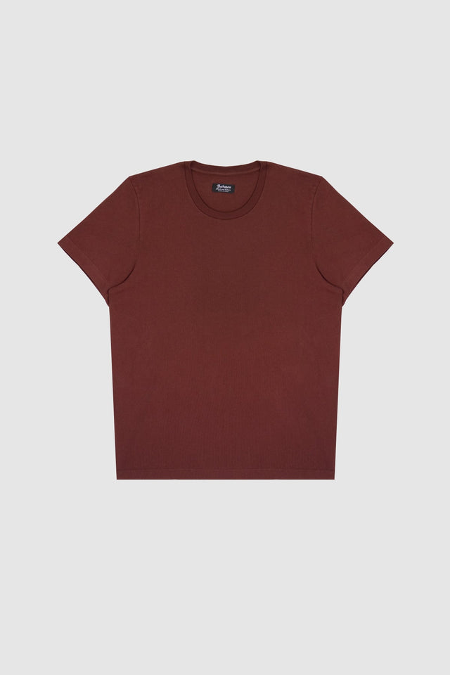 Lewis Dark Red Raw Cotton T-Shirt
