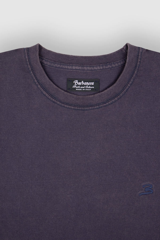 Sly Purple Blue Vintage Americana Embroidered Tee