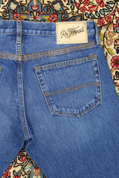 Re Thread Bandito Zigzag Embroidery Cloud Blue Wash Jeans