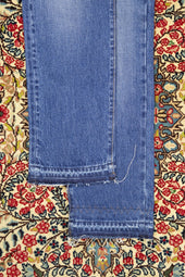 Re Thread Bandito Zigzag Embroidery Cloud Blue Wash Jeans