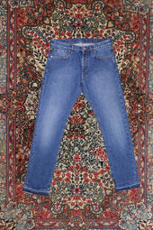 Re Thread Bandito Zigzag Embroidery Cloud Blue Wash Jeans